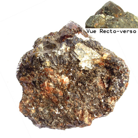 Spessartine Garnet with Galena M2231
