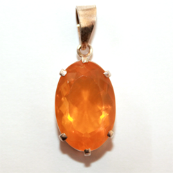 Silver Pendant with a Fire Opal BP167