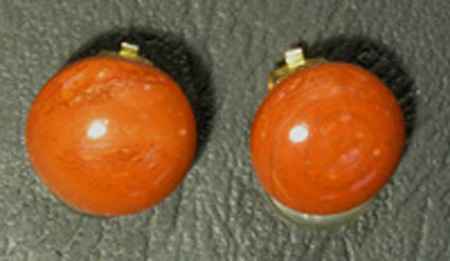 Gold Metal Clips with Jasper