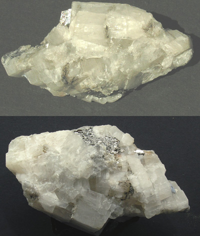 Carrollite, (Carrolite) crystal on calcite gangue