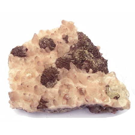 Hématite variété \'rose des Alpes\' et calcite