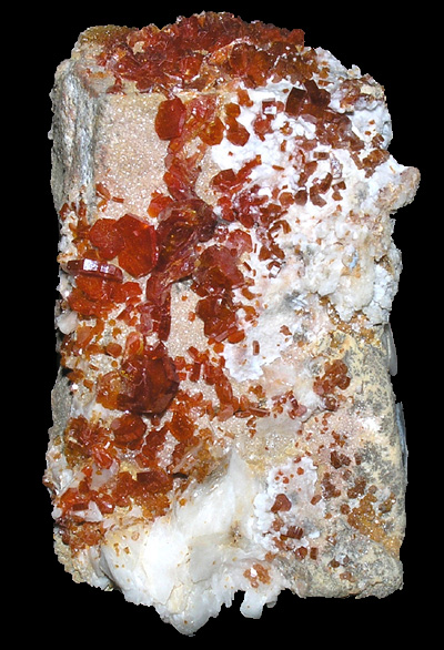 Vanadinite on Baryte