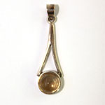 Silver Pendant Topped with a Citrine