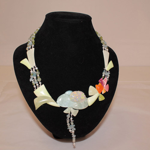 Opal and Precious Stone Necklace