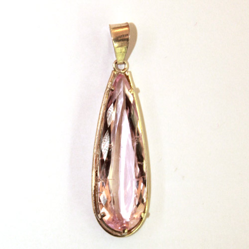 Faceted Kunzite Pendant