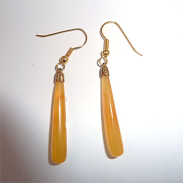 Yellow Amber Drop Earrings