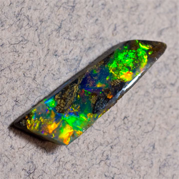 Intense Green and Orange Boulder Opal