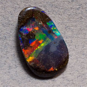 Brilliant and Multicolored Boulder Opal