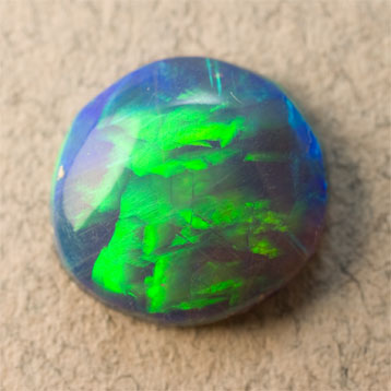 Black Crystal Opal with chinese writings